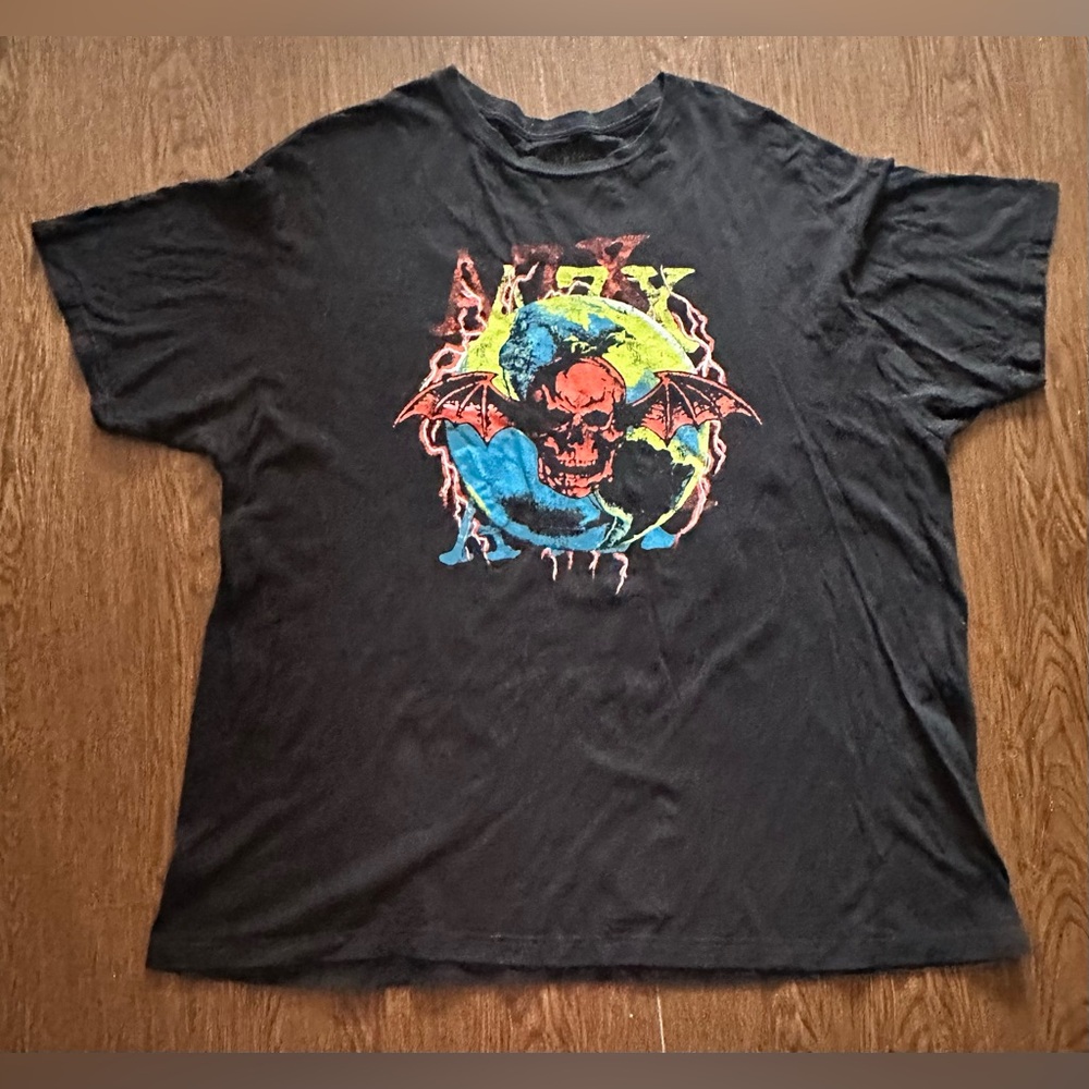 Avenged Sevenfold A7X Skull Bat Men T-Shirt Size XXL 100% Cotton